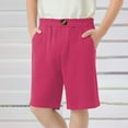 thumbnail image 1 of Summer Shorts for Boys Elastic Waist Pull on Workout School Uniform Short Pants Flat Front Sports Shorts 5Y, 1 of 7