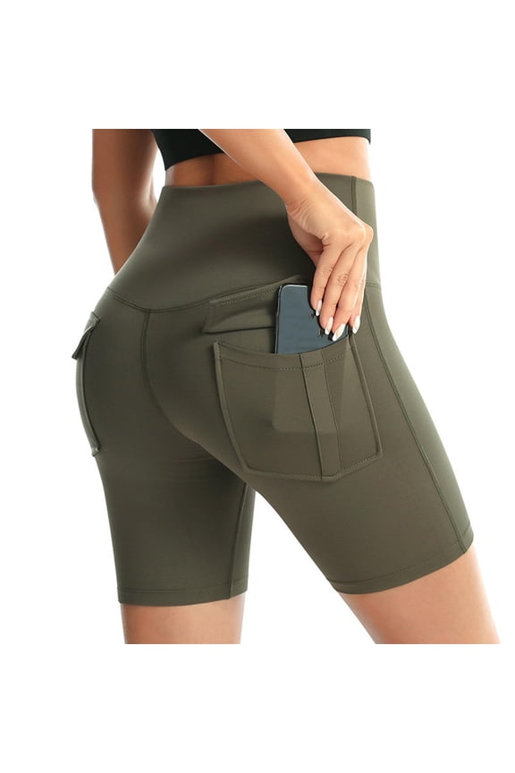 Summer Shorts for Women,Capri Leggings for Women igh Waisted Workout Spandex Tummy Control Yoga Shorts Knee Length Butt Lift Tights