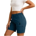 thumbnail image 1 of Summer Shorts for Women Casual Elastic High Waisted Comfy Lightweight Beach Shorts for Travel & Vacation, 1 of 5