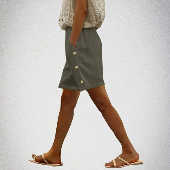 Summer Shorts for Women Clearance, Xunlbb Women's Loose Solid Color Shorts Thin Casual Shorts Sports Wearable Shorts Elastic Waist