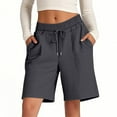 thumbnail image 1 of Summer Shorts for Women, Compression Shorts for Women,Women's Casual Shorts with Pockets Drawstring Elastic Waist for Daily and Sports Wear, 1 of 7