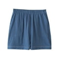 thumbnail image 1 of Summer Shorts for Women Elastic High Waist Wide Leg Pajama Shorts Solid Casual Loose Comfy Lounge Pants Sleepwear, 1 of 3