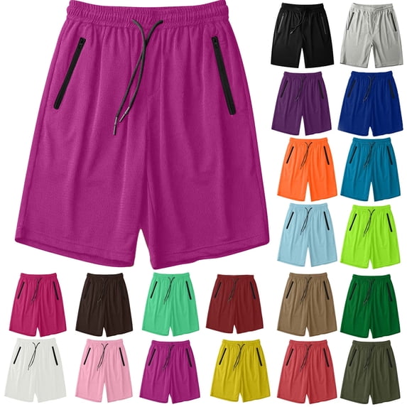 Summer Shorts for Women Ice Silk Fitness Running Stretch Yoga Pant Pocket Soft Women's Cotton Yoga Sweatpants Purple XXL