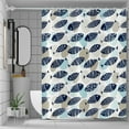 thumbnail image 1 of Summer Shower Curtain, Blue Fish Ocean Fishes Coastal Pattern Bath Curtains Waterproof Fabric with Hooks for Home Decor, 72Wx84H, 1 of 6