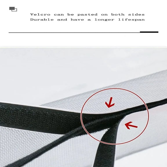 Summer Simple Black Window Mosquito Net Curtain, Multi-Size Window Screen with 2cm Self-Adhesive Tape for Home