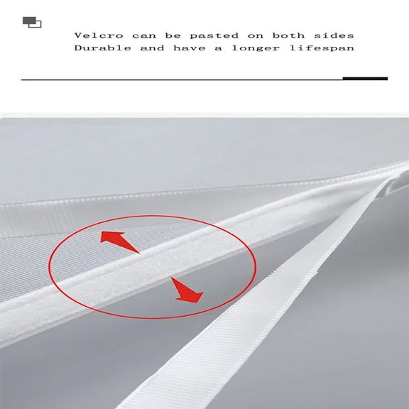 Summer Simple White Window Mosquito Net, Self-Adhesive 2cm Tape Window Screen Curtain, Multiple Sizes Available