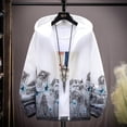 thumbnail image 1 of Summer Skin Coats Men Ultra Light UV Sun Protection Big Size Hooded Windbreaker Jacket Men printing Casual Outwear, 1 of 7