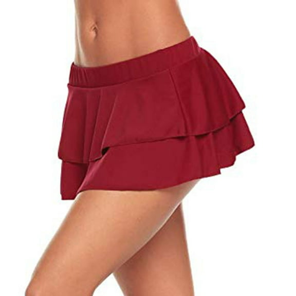 Summer Skirt Saving! Jerdar Women's Club Low-Waisted Sexy Party And Evening Mini Skirt Red L