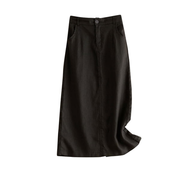 Summer Skirts For Women Sevevn Women's Versatile Summer Solid Color Retro-line Loose Casual Skirt Spring Skirts For Women 2025