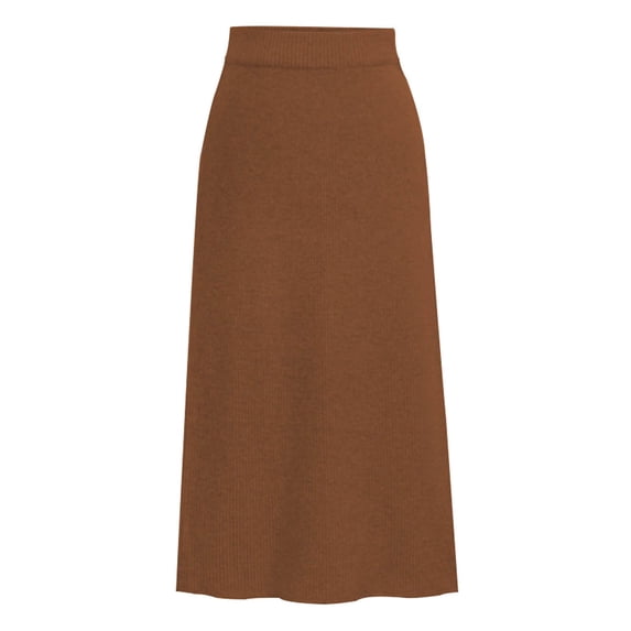Summer Skirts for Women Flared Ruffle Striped Soft & Lightweigh Flowy Elastic Waisted Casual Pleated Skirts with Pockets
