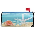 thumbnail image 1 of Summer Sky Beach Mailbox Cover Blue Starfishs Seashells Mailbox Covers Magnetic Large Size 25.5" X 21" Mailbox Wraps Post Letter Box Cover Garden Decorations, 1 of 6