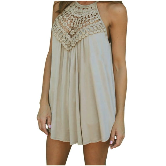 Summer Sleeveless Top For Women Casual Off Shoulder Lace Regular Fit Sling Vest Ladies Soft Beach Tank Tops