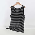 thumbnail image 1 of UPPADA Summer Striped Tank Tops Womens Dressy Crewneck Sleeveless Shirts Stretch Relaxed Fit Tees Casual Comfy Basic Blouses Dark Gray,XXXXL, 1 of 5