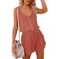 thumbnail image 1 of Summer Sleeveless Women Casual Romper Jumpsuit with Pockets, 1 of 5