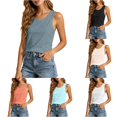 thumbnail image 1 of Summer Sleeveless Workout Tank Top Lightweight Breathable Yoga Running Vest Gym Fitness Activewear 1975 Crop Top Running T Shirt Women, 1 of 6