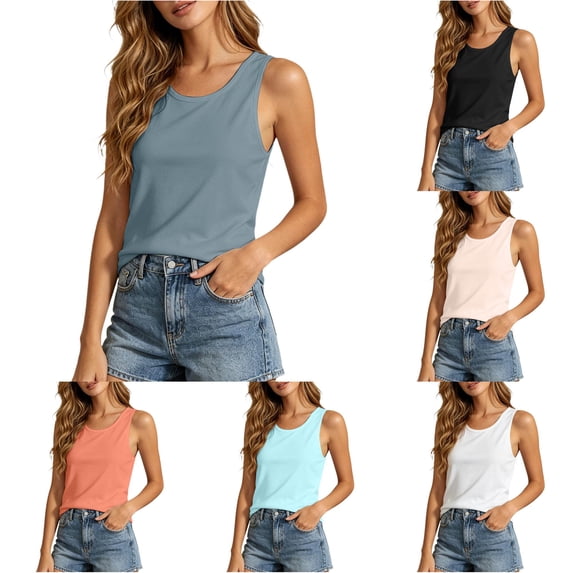 Summer Sleeveless Workout Tank Top Lightweight Breathable Yoga Running Vest Gym Fitness Activewear 1975 Crop Top Running T Shirt Women