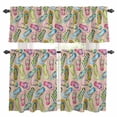 thumbnail image 1 of Summer Slippers Kitchen Curtains Valances and Tiers Set of 3 Watercolor Colorful Flip-flops Sandy Beach Tier Curtains and Valance with Rod Pocket for Small Windows, 27.5"x36", 1 of 9