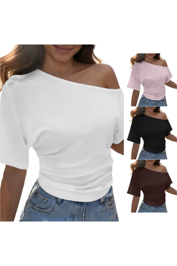 Summer Smocked Sleeveless Blouse Off Shoulder Ruffle Waist Tie Slim Fit Casual Top Women Causal Shirts Tunic Raglan Womens Long Sleeve Cold Gear Workout Tees Women Long Sleeve Shirt Spandex