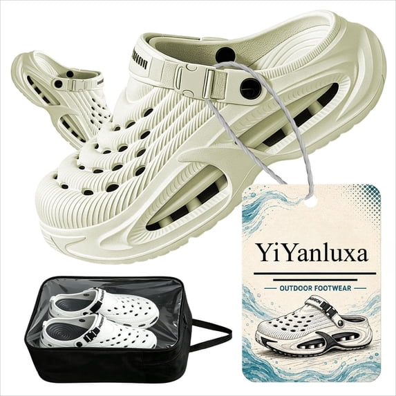 Summer for Men, Arch Support EVA Clogs, Breathable Lightweight Garden Shoes, Non Slip