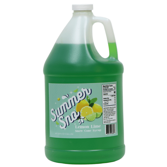 Summer Sno Sno-cone Syrup 1 Gallon Lemon Lime