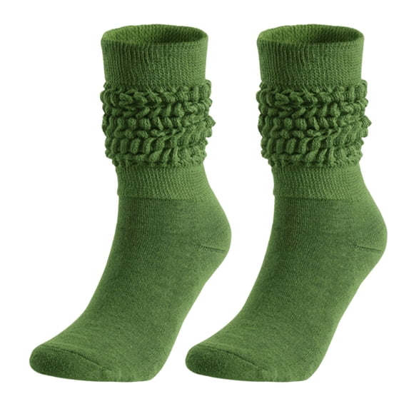 Summer Socks Medium High Tube Bubble Fashionable And Versatile Men And Women Of The Same Style Soft Socks Green