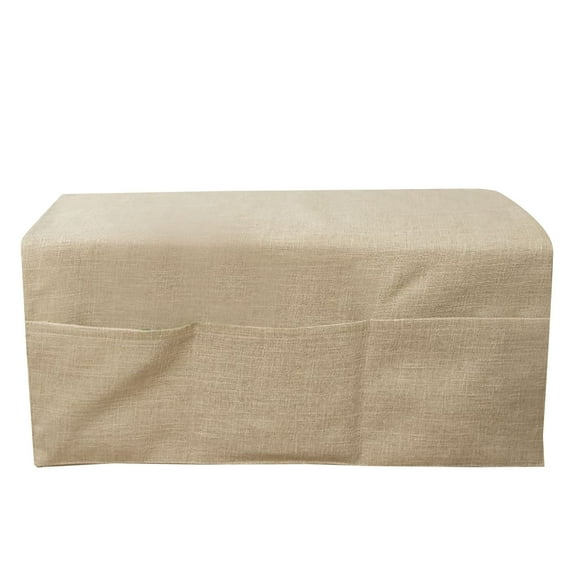 Summer Sofa Armrest Fabric Widened Imitation Linen for Living Room Bedroom Office 110x70cm