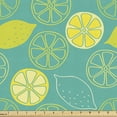 thumbnail image 1 of Ambesonne Summer Fabric by the Yard Upholstery, Pattern Citrus Lemons, 1 Yard, Yellow Shamrock Green, 1 of 4