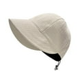 thumbnail image 1 of Summer Soft Cotton Ponytail Bucket Hat Outdoor Beach Hats Adjustable 4R2W New R9 A9D9, 1 of 1