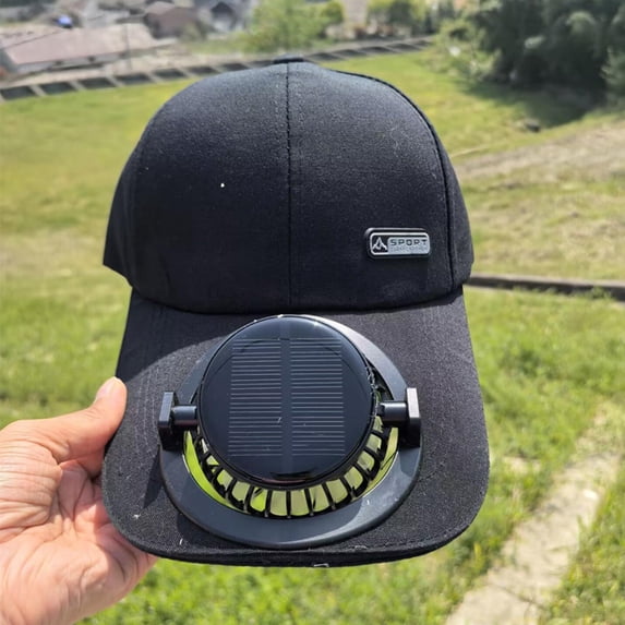 Summer Solar Fan Hat Baseball Cap with Built in Fan USB Rechargeable Sun Protection Cooling Hat for Men Women Hiking Fishing by PALIFEUR