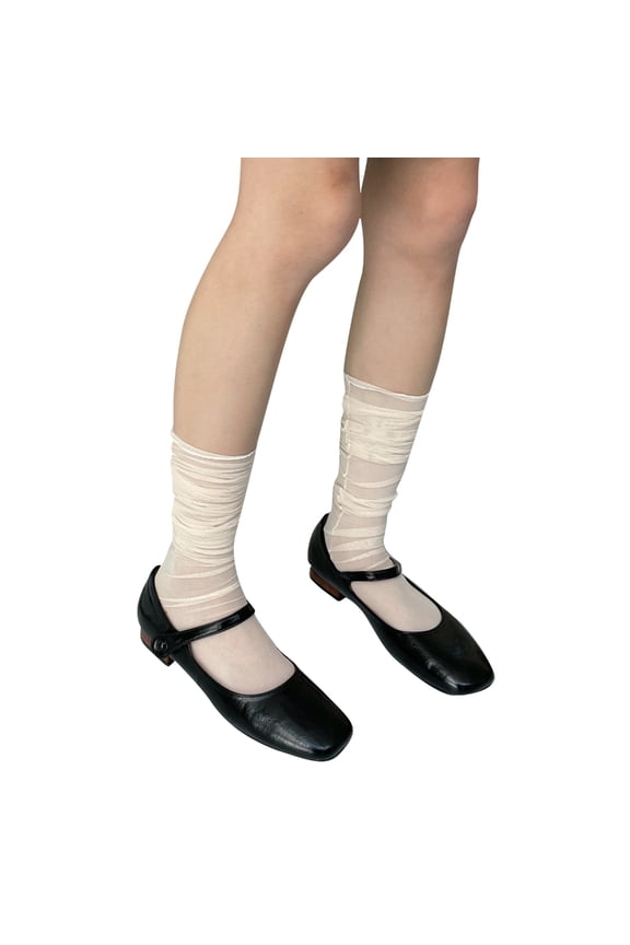 Summer Solid Fishnet Pile Sock Sweet Pantyhose Subculture-Japanese-Cute Style Jokers Leg Covers for Womens Girl