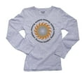 thumbnail image 1 of Summer Solstice - Awesome Big Bright Sun Graphic Women's Long Sleeve Grey T-Shirt, 1 of 2