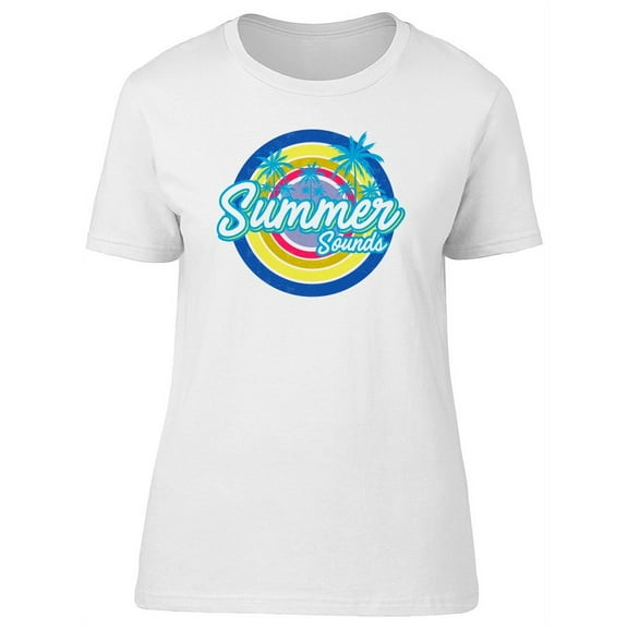 Summer Sounds, Colorful Tropical T-Shirt Women -Image by Shutterstock, Female x-Large