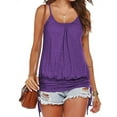 thumbnail image 1 of Summer Spaghetti Strap Women Solid Color Casual Tank Tops Sleeveless Lace-up Tops Camisole, 1 of 6