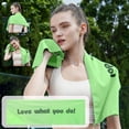 thumbnail image 1 of Summer Sports Cooling Towel 30x100cm, Microfiber Rapid Dry Cold Touch, Reusable UV Protection for Running Basketball Wrist Sweat Wiping Outdoor Activities, Green, 1 of 5