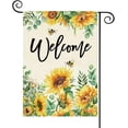 thumbnail image 1 of Summer Spring Hydrangea House Flag Double Sided 28x40 Inch, Purple Blue Flower Floral Welcome Garden Flag Burlap Vertical Seasonal Farmhouse Yard Outdoor Decoration (Large), 1 of 6