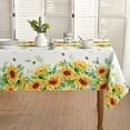 thumbnail image 1 of Summer Spring Tablecloth 60x60 Inch, Watercolor Sunflower Table Cover for Party Picnic Dinner Decor, 1 of 6