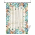 thumbnail image 1 of Summer Starfish Coral Shower Curtain, Watercolor Seaweed Ocean Retro Waterproof Shower Curtain Set with 12 Hooks Lightweight Bath Curtains Fabric Bathroom Decor 72x84 Inches, 1 of 9