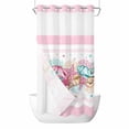thumbnail image 1 of Summer Starfish Pink No Hook Shower Curtain Waterproof, Bathroom Curtains with Snap in Liners and See Through Top Window, Beach Coral Conch Coastal Hotel Style Bathtub Curtains Shower 36"Wx72"L, 1 of 8