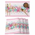 thumbnail image 1 of Summer Starfish Pink Placemats Set of 8, Beach Coral Conch Coastal Placemats for Dining Table, Place Mats for Kitchen Tabletop, Waterproof Wipeable Dining Table Mats Set, 1 of 9