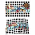 thumbnail image 1 of Summer Starfish Placemats Set of 12, Blue Conch Coral Ocean Vintage Plaid Placemats for Dining Table, Place Mats for Kitchen Tabletop, Waterproof Wipeable Dining Table Mats Set, 1 of 9