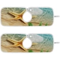 thumbnail image 1 of Summer Starfish Seashell Sink Splash Guard for Faucet 2 Packs Faucet Absorbent Mats, Tropical Sandy Beach Faucet Handle Drip Catcher Quickly Drying Mat for Kitchen Counter Bathroom, 14.9"x5.5", 1 of 6
