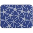 thumbnail image 1 of Summer Starfishes Pattern Absorbent Dish Drying Mat Microfiber Kitchen Countertop Table Protector Multi-Purpose Counter Rack Sink Drainer Pad (16" x 18",Blue), 1 of 6