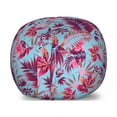 thumbnail image 1 of Summer Storage Toy Bag Chair, Hawaiian Art Jungle Blossoms Hibiscus Tropical Palm Leaves Aloha, Stuffed Animal Organizer Washable Bag, Large Size, Dark Magenta and Sky Blue, by Ambesonne, 1 of 3