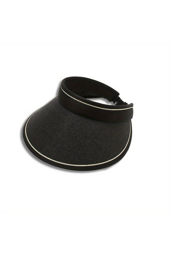 Summer Straw Hat for Women Foldable Empty Top Sun Hats Outdoor Beach Anti-UV Protection Wide Brim Female Sunscreen Visor Cap