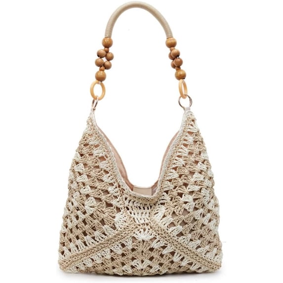 Summer Straw Hobo Bags for Women Boho Woven Mesh Beach Tote Bag Large ...