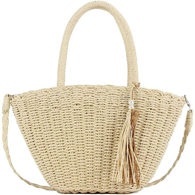 Summer Straw Tote Bags for Women Beach Shoulder Crossbody Purse Large ...