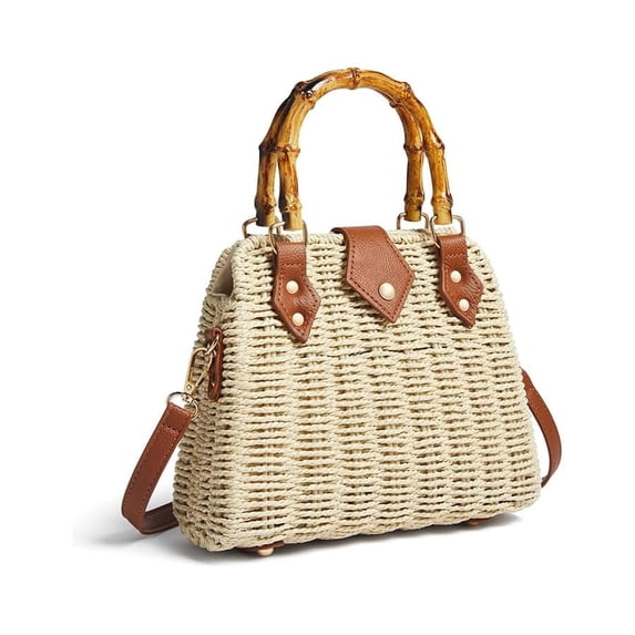 Summer Straw Woven Beach Bag Crossbody Handbags for Women