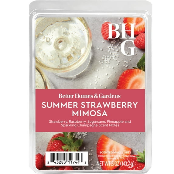 Summer Strawberry Mimosa Scented Wax Melts, Better Homes & Gardens, 5 oz (Value Size)