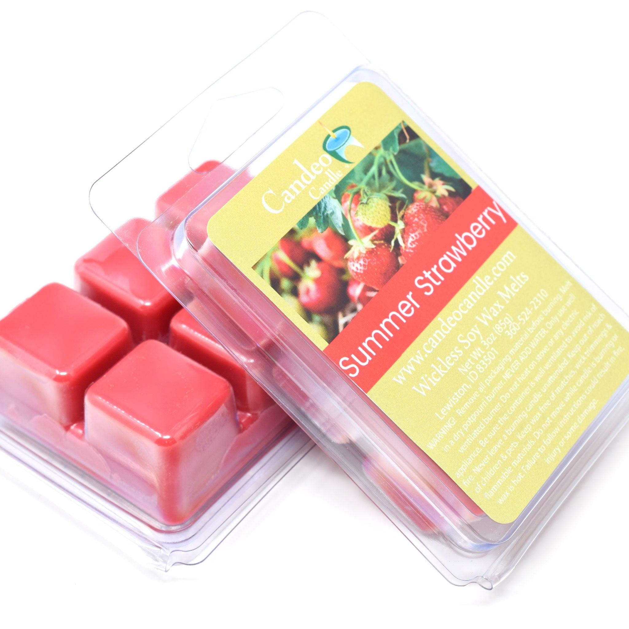Summer Strawberry, Soy Melt Cubes, 2-Pack