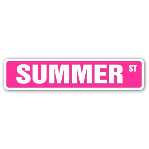 Summer Street [3 Pack] of Vinyl Decal Stickers | Indoor/Outdoor | Funny decoration for Laptop, Car, Garage , Bedroom, Offices | SignMission